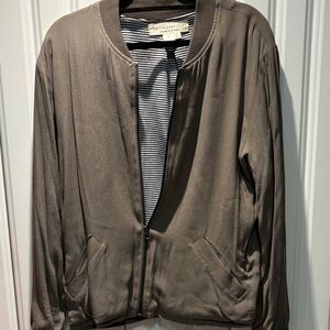 saltwater LUXE Brown Bomber Jacket